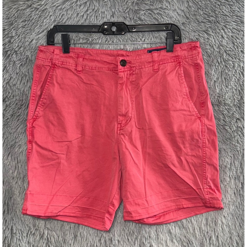 Vineyard Vines Men Coralโ Chino Shorts Size 32 Flat Front Casual